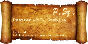 Paszternák Szabina névjegykártya