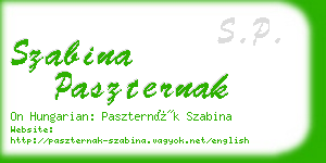 szabina paszternak business card